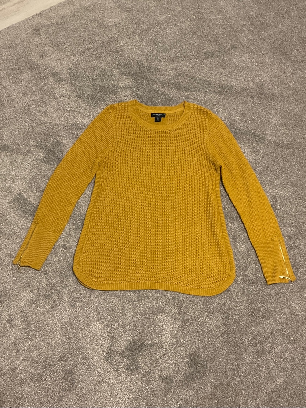 Cynthia Rowley Mustard Yellow Knit Sweater